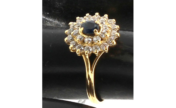 Bague en or jaune 18 cts, poinçon tête d