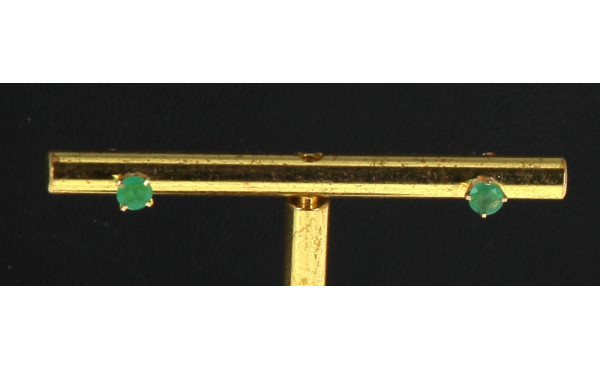 Paire de puces d'oreilles en or jaune 75