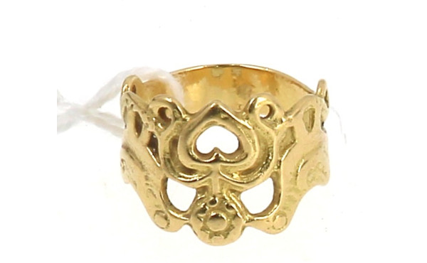 TOULHOAT - Bague jonc ajouré en or jaune