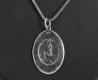 Médaille de la Vierge et chaîne en argen