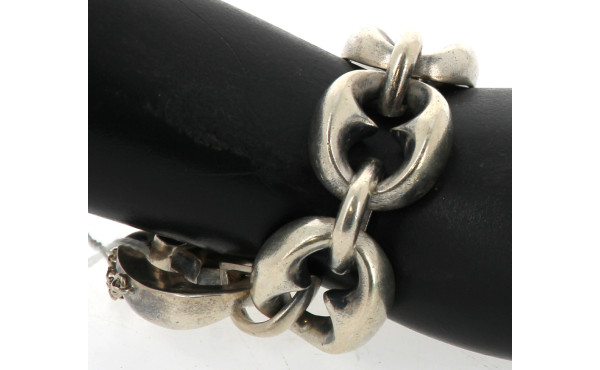 Bracelet en argent, poinçon crabe, poids