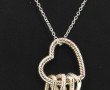 Pendentif "cœurs" sur chaîne en argent 9
