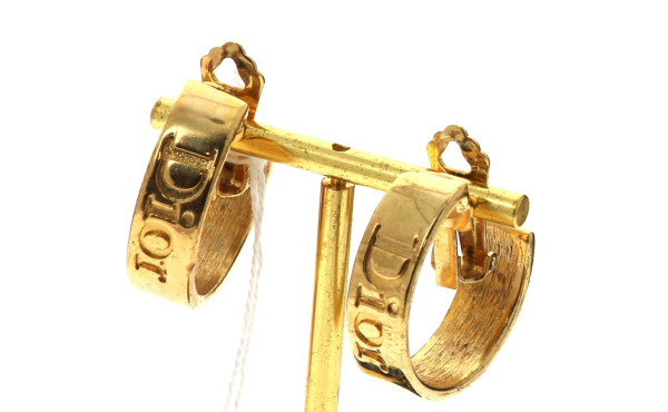 CHRISTIAN DIOR - Paire de grandes 1/2 cr