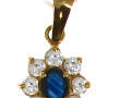 Pendentif en or jaune 18 cts serti d'un 