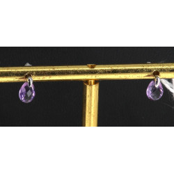 Paire de BO en or gris 750ème sertie d'a