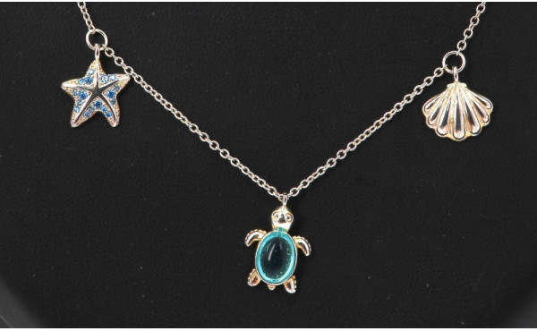 Collier en argent 925ème à motifs bord d