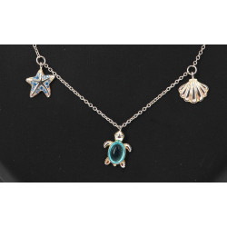 Collier en argent 925ème à motifs bord d