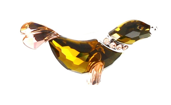 SWAROVSKI - Broche "Otarie" en métal et 