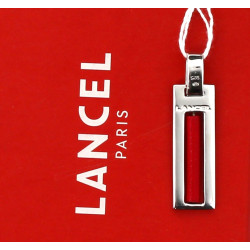 LANCEL - Pendentif en métal argenté et c