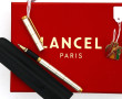 LANCEL Paris - Stylo en métal doré, en é