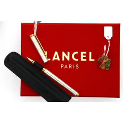 LANCEL Paris - Stylo en métal doré, en é