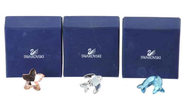 SWAROVSKI - Lot de 3 petites broches pin