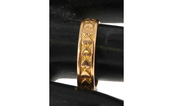 Alliance "coeurs" en or jaune 18 cts, po