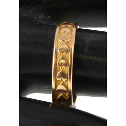 Alliance "coeurs" en or jaune 18 cts, po