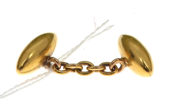 Un bouton de manchette en or jaune 18 ct