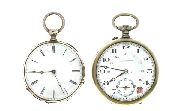 2 montres de gousset: une en argent 800e