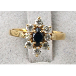 Bague en or jaune 18 cts, poinçon tête d