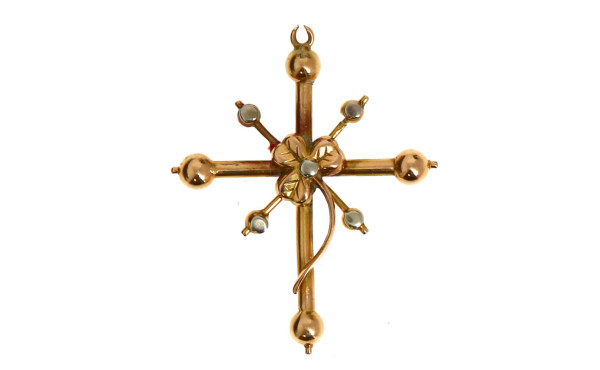 Croix de Savoie en pendentif en or 18 ct