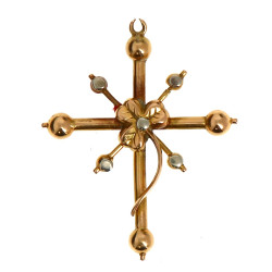 Croix de Savoie en pendentif en or 18 ct