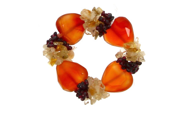 Bracelet sur élastique en pierre (cornal