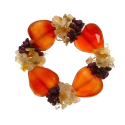 Bracelet sur élastique en pierre (cornal