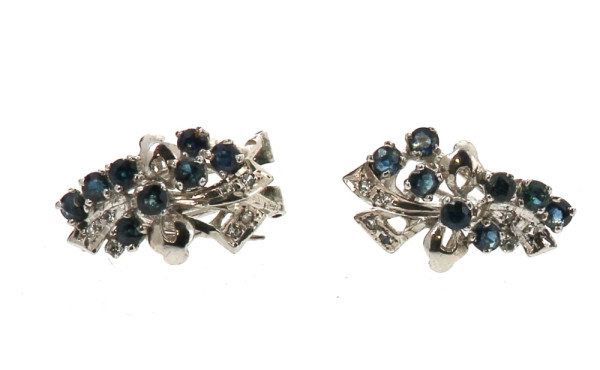 Paire de BO en argent 925è, serties de s