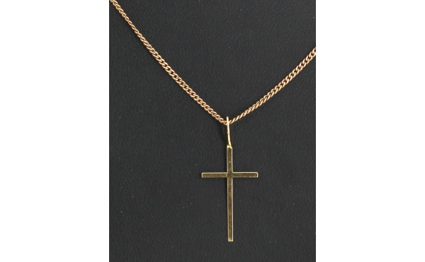 Pendentif croix en or jaune, poids 0,40 