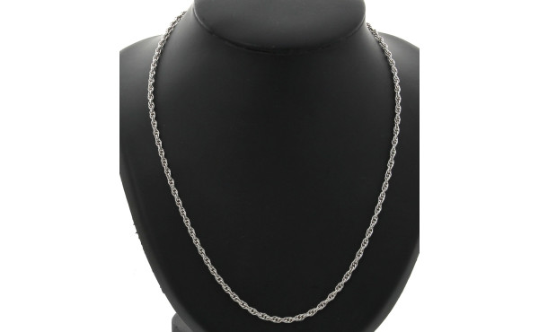 Chaîne en argent maille torsadée, poinço