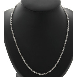 Chaîne en argent maille torsadée, poinço