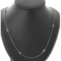 Sautoir en argent, poinçon crabe, poids 