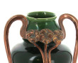 ART NOUVEAU - Vase en céramique verte et