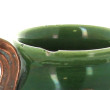 ART NOUVEAU - Vase en céramique verte et