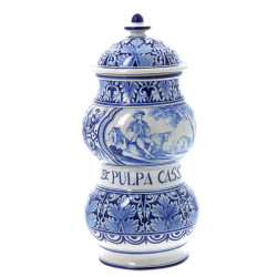 Pot à pharmacie décoratif en faïence à d