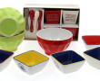 Lot de vaisselle moderne et colorée : 3 