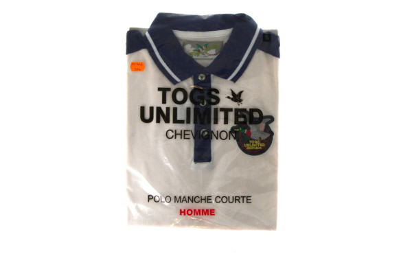 CHEVIGNON - Polo homme neuf, blanc et bl