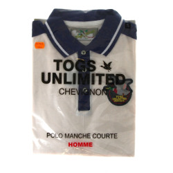 CHEVIGNON - Polo homme neuf, blanc et bl