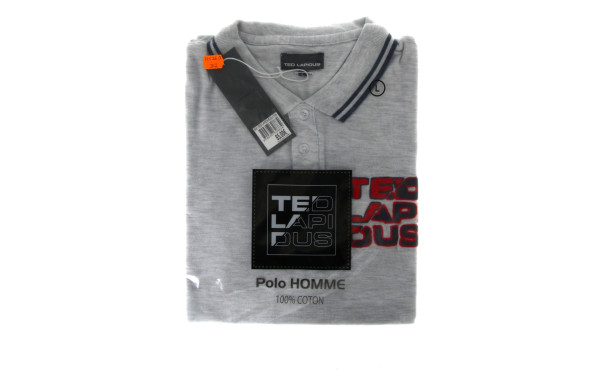 TED LAPIDUS - Polo homme neuf, gris clai