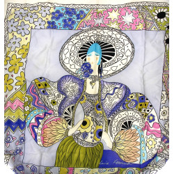 Louis FERAUD - Carré en soie à décor d'u