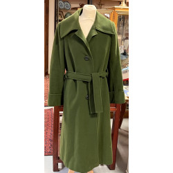 WEILL - Manteau de dame vert en laine, t