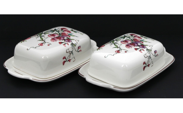 VILLEROY & BOCH - Paire de beurriers cou