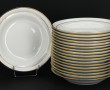 Service de table en porcelaine blanche e