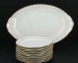 Service de table en porcelaine blanche e