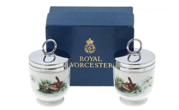 ROYAL WORCESTER - Paire de cuit-œufs en 