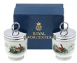 ROYAL WORCESTER - Paire de cuit-œufs en 