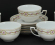 5 tasses et 5 sous-tasses en porcelaine 