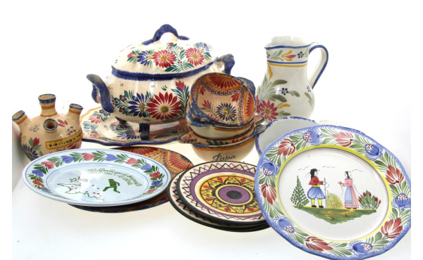 Lot de faïences de Quimper diverses, éta