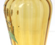 Grand vase en verre jaune émaillé en pol