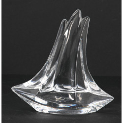 DAUM France - Voilier en cristal transpa