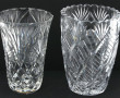 Lot de 2 vases en cristal, H 20 et 21 cm