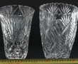 Lot de 2 vases en cristal, H 20 et 21 cm